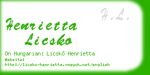 henrietta licsko business card